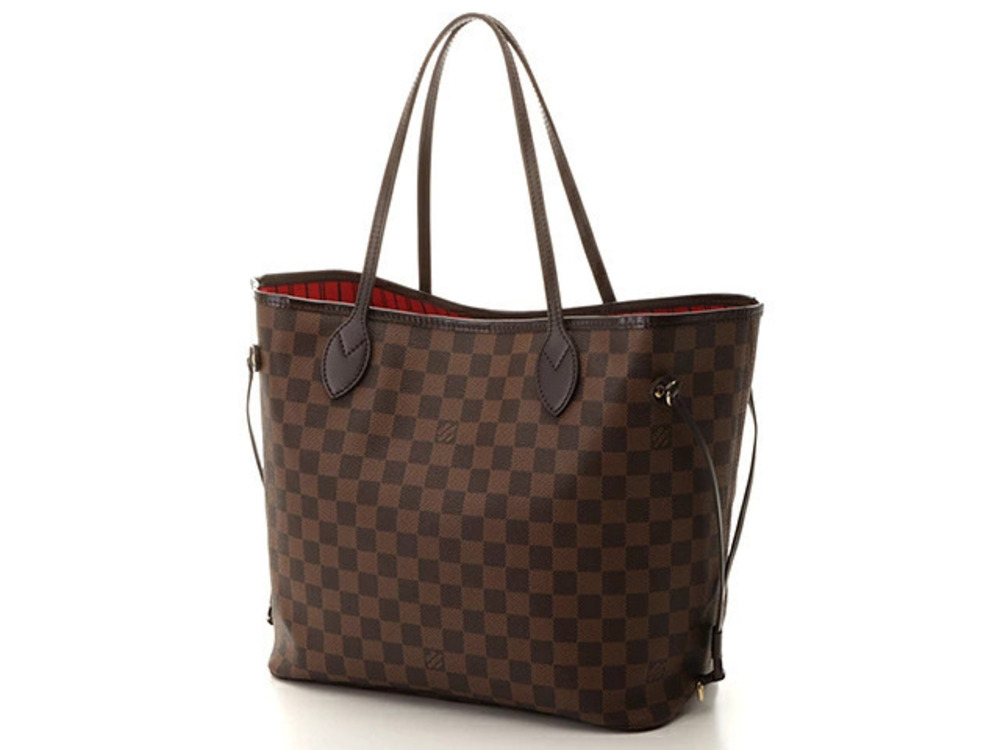 Louis Vuitton Bag Neverfull Tote Damier Brown